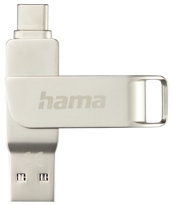 USB Type-A / USB Type-C Stick 128 GB  182491 C-Rotate Pro (Silber) 