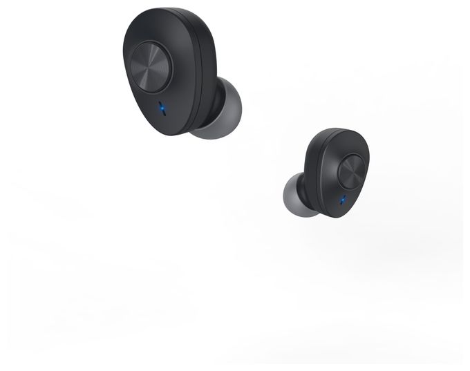 In-Ear Bluetooth Kopfhörer Kabellos TWS 4 h Laufzeit  184161 Freedom Buddy (Schwarz, Grau) 