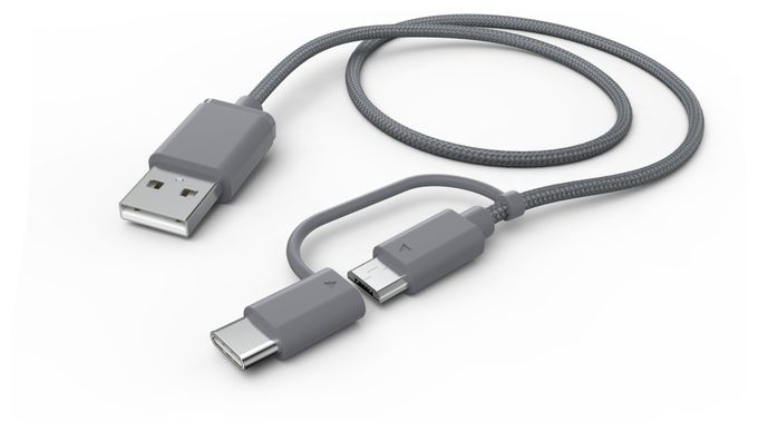 Stecker USB A auf Micro-USB A 1 m  187224 (Grau) 