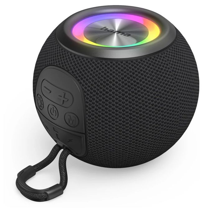 5 W Bluetooth Lautsprecher Laufzeit bis 10 h  188237 Ball Shape (Schwarz) 