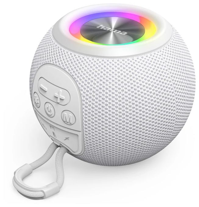 5 W Bluetooth Lautsprecher Laufzeit bis 10 h  188238 Ball Shape (Weiß) 