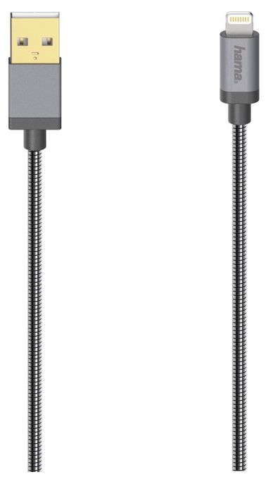 Stecker Lightning auf USB A 0,75 m  200501 (Anthrazit) 