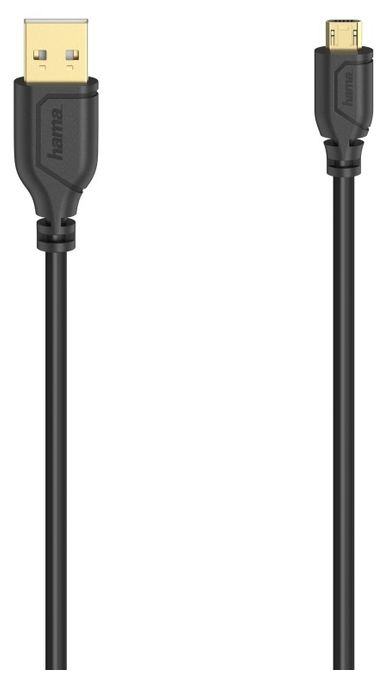 0,48 Gbit/s Stecker Micro-USB A auf USB A 0,75 m  200610 Flexi-Slim (Schwarz) 