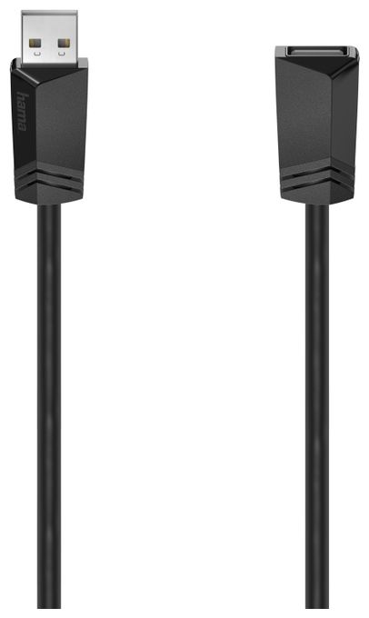 0,48 Gbit/s Stecker USB A auf USB A Buchse 3 m  200620 (Schwarz) 