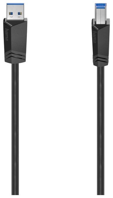 5 Gbit/s Stecker USB A auf USB B 1,5 m  200625 (Schwarz) 