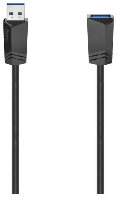 5 Gbit/s Stecker USB A auf USB A Buchse 1,5 m  200628 (Schwarz) 