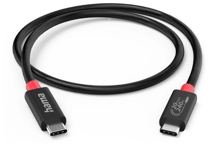 20 Gbit/s Stecker USB C auf USB C 1 m  200788 (Schwarz) 