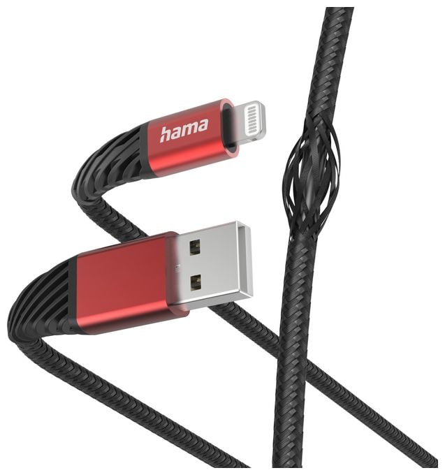 Stecker Lightning auf USB A 1,5 m  201538 Extreme (Schwarz, Rot) 