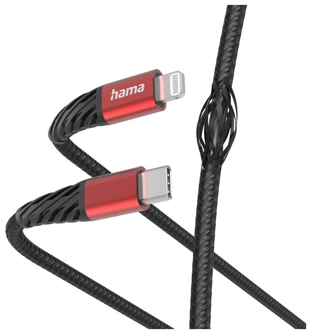 Stecker Lightning auf USB C 1,5 m  201541 Extreme (Schwarz, Rot) 