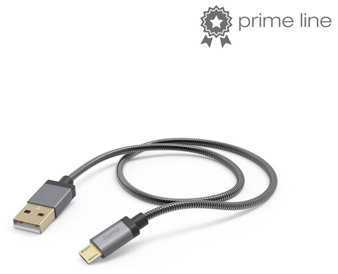 0,48 Gbit/s Stecker USB A auf Micro-USB B 1,5 m  201549 Metall (Anthrazit) 
