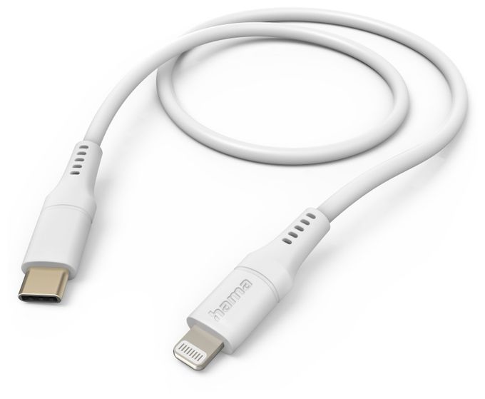 Stecker Lightning auf USB C 1,5 m  201574 Flexible (Weiß) 