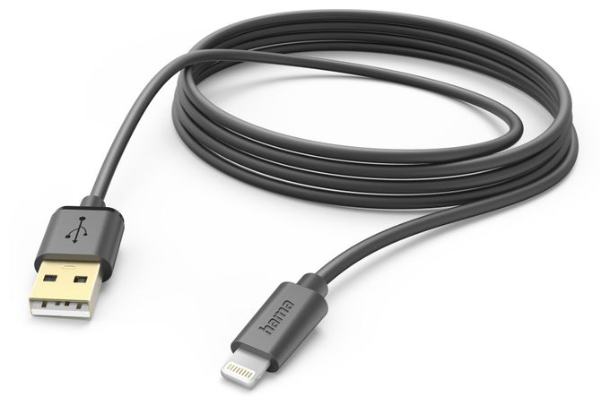 Stecker Lightning auf USB A 3 m  201582 (Schwarz) 