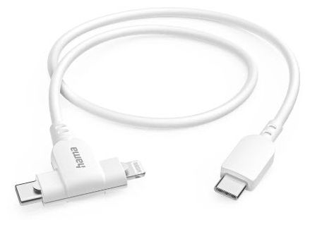 0,48 Gbit/s Stecker USB C auf USB C/Lightning 1,5 m  201722 (Weiß) 