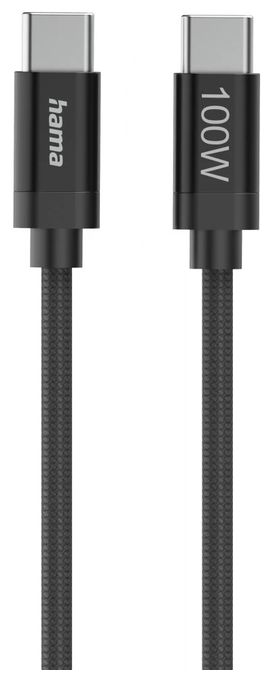 0,48 Gbit/s Stecker USB C auf USB C bis 100 W 1,5 m  201740 Fabric (Schwarz) 