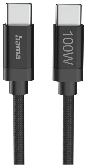 0,48 Gbit/s Stecker USB C auf USB C bis 100 W 3 m  201749 Fabric (Schwarz) 
