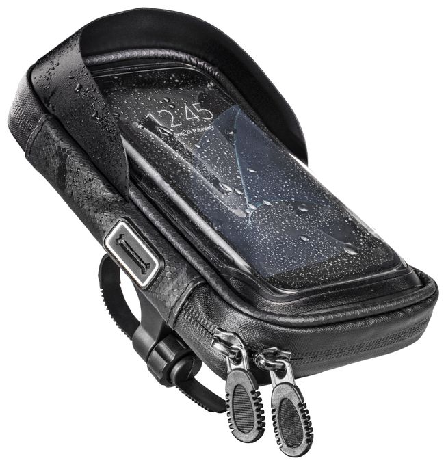 Schutzhülle für Universal  201973 Handy Fahrrad- / Motorrad-Tasche (Schwarz) 