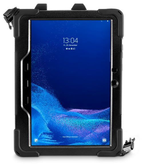 Cover aus Kunststoff für Samsung Galaxy Tab Active4 Pro bis 25,6 cm (10.1") Schlagfest, Schmutzabweisend, Staubresistent, Kratzresistent (Schwarz) 217242 Rugged Style 