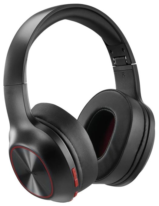 Over Ear Bluetooth Kopfhörer kabellos 60 h Laufzeit  221779 Spirit Calypso III (Schwarz, Rot) 