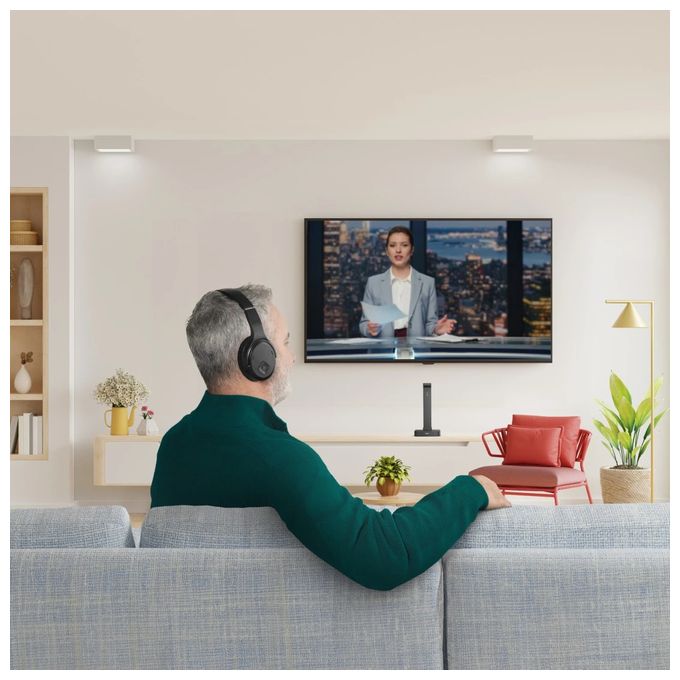Over Ear Bluetooth Kopfhörer kabelgebunden&kabellos 16 h Laufzeit  221848 Fernseh (Schwarz) 