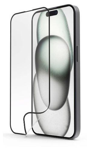 Klare Bildschirmschutzfolie Kunststoff 9H für  Apple iPhone 15 Fallbeständig, Schlagfest, Schlagfest, Kratzresistent, Splitterfrei, Schockresistent 222735 Super Hybrid 