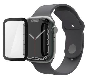 Klare Bildschirmschutzfolie Kunststoff 4H für  Apple Watch 7 / 8 / 9, 45 mm Schlagfest, Schlagfest, Kratzresistent, Schockresistent 222769 Super Hybrid 
