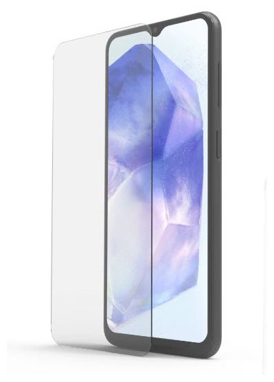 Klare Bildschirmschutzfolie gehärtetes Glas 9H für  Samsung Galaxy A55 5G Schlagfest, Schlagfest, Kratzresistent 222772 Clear Protect 