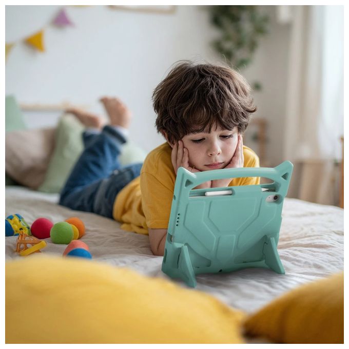Schutzhülle aus EVA, Polycarbonat für Apple iPad A16 und iPad 10.Gen bis 27,9 cm (11") Schockresistent, Schlagfest, Kratzresistent (Türkis) 231049 Kids 