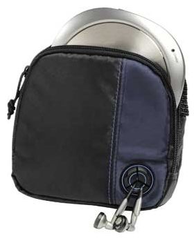 CD Player Bag for Player and 3 CDs, black/blue 