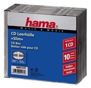 CD Slim Jewel Case, pack 10 