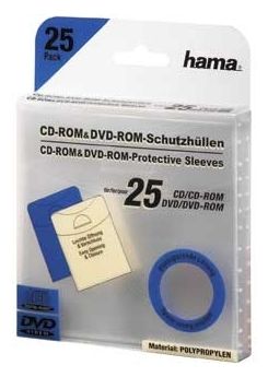 CD/DVD Protective Sleeves, Pack of 25 