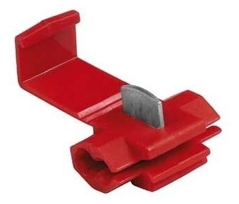 Clamping Connector, red, 5 pieces 
