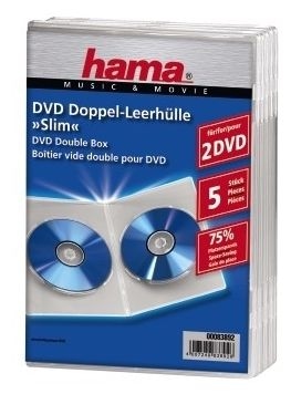 Double DVD Jewel Case, Slim 5 , transparent 