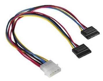 Power Supply Cable 5.25" - 2x Serial ATA 
