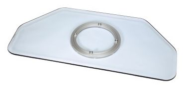 Rotary Stand for LCD/Plasma TV, glass, clear 
