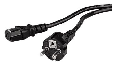 Universal Mains Cable, 1.5 m, Black 