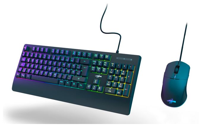 RGB-LED Gaming Tastatur USB  uRage Koop 320 2in1 (Schwarz) 