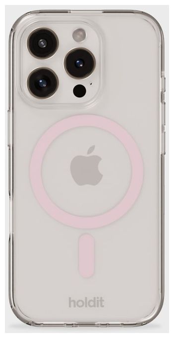 Cover für Apple iPhone 16 Pro  MagSafe Case (Pink, Transparent) 