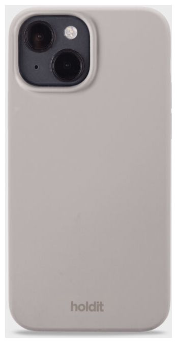 Cover für Apple iPhone 14  Silicone Case (Graubraun) 