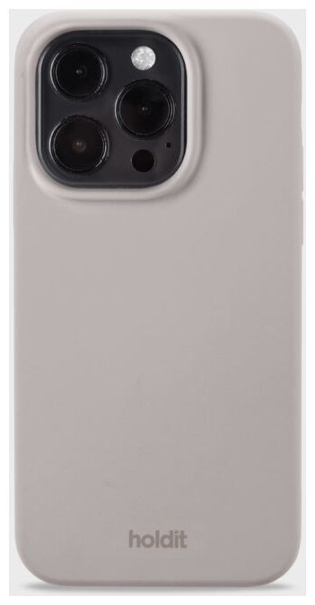 Cover für Apple iPhone 14 Pro  Silicone Case (Graubraun) 