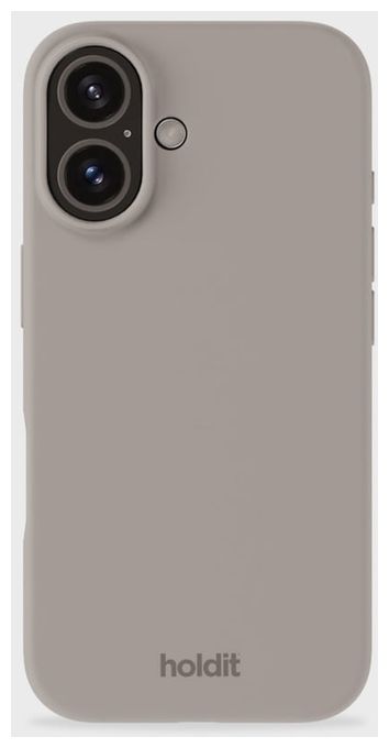 Cover für Apple iPhone 16  Silicone Case (Graubraun) 