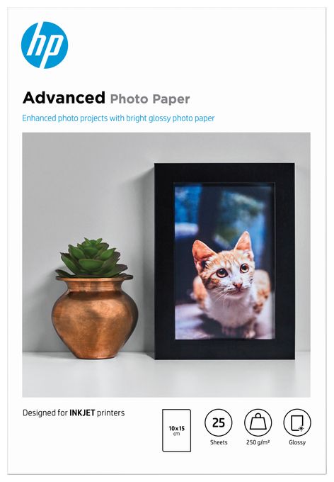 Advanced Fotopapier glänzend, 250 g/m2, 10 x 15 cm (101 x 152 mm), 25 Blatt 
