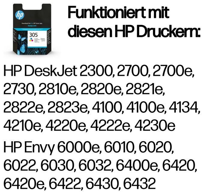 originale Druckerpatronen Cyan, Magenta, Gelb 2 ml Nr.305 