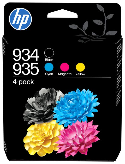 originale Druckerpatronen Schwarz, Cyan, Magenta, Gelb 10 ml 4,5 ml 400 Seiten Nr.934 4er-Pack 