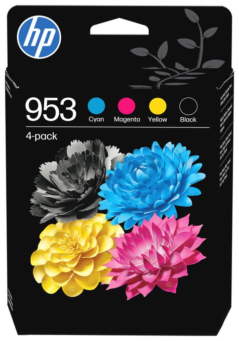 originale Druckerpatronen Schwarz, Cyan, Magenta, Gelb 20 ml 9 ml 900 Seiten Nr.953 