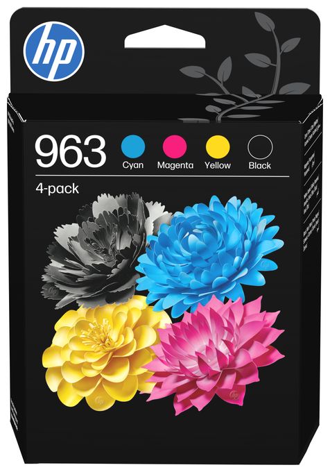 originale Druckerpatronen Schwarz, Cyan, Magenta, Gelb 47,86 ml 1000 Seiten Nr.963 4er-Pack 