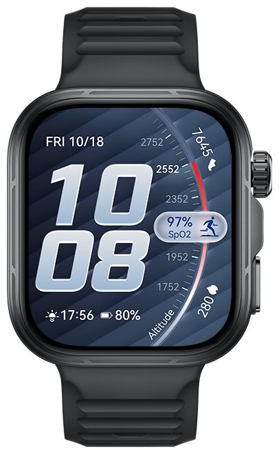Digital 44.5 mm Smartwatch Rechteckig IP6X 240 h 328 ppi  Watch Fit 5 Pro (Schwarz) 