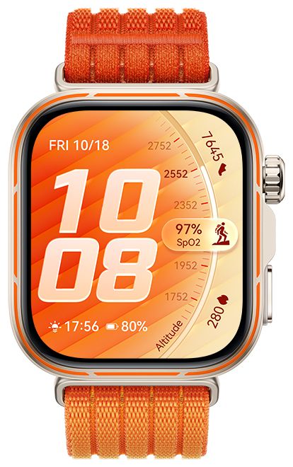 Digital 44.5 mm Smartwatch Rechteckig IP6X 240 h 328 ppi  Watch Fit 5 Pro (Gold) 
