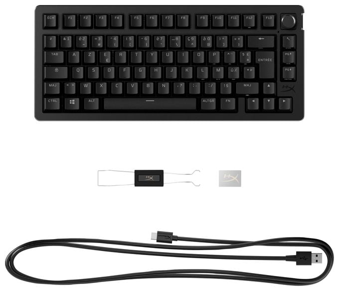 RGB-LED Gaming Tastatur USB  HyperX Alloy Rise 75 Gaming (Schwarz) 