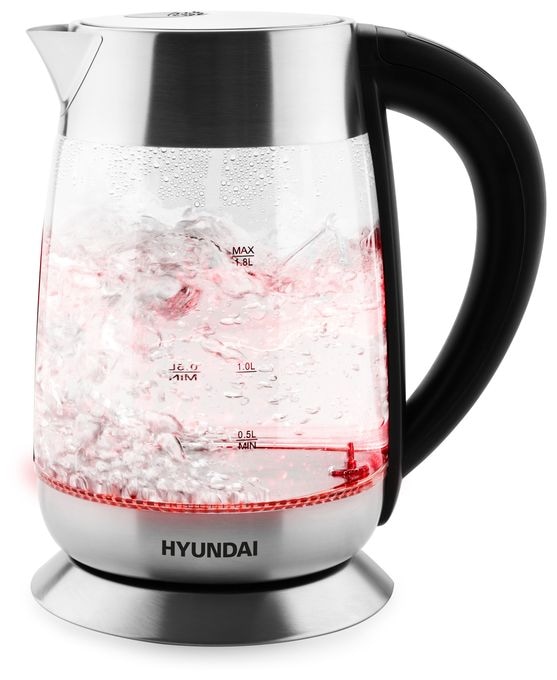 1,8 l Wasserkocher 2200 W (Schwarz, Transparent, Silber) VK792 