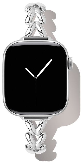 Armband 42 mm Apple Watch Series 1–3 44 mm Apple Watch Series 4–6 44 mm Apple Watch SE (1.–3. Generation) 45 mm Apple Watch Series 7–9 46 mm Apple Watch Series 10–11 49 mm Apple Watch Ultra/Ultra 2–3  Delicate Chain Watch Band (Silber) 